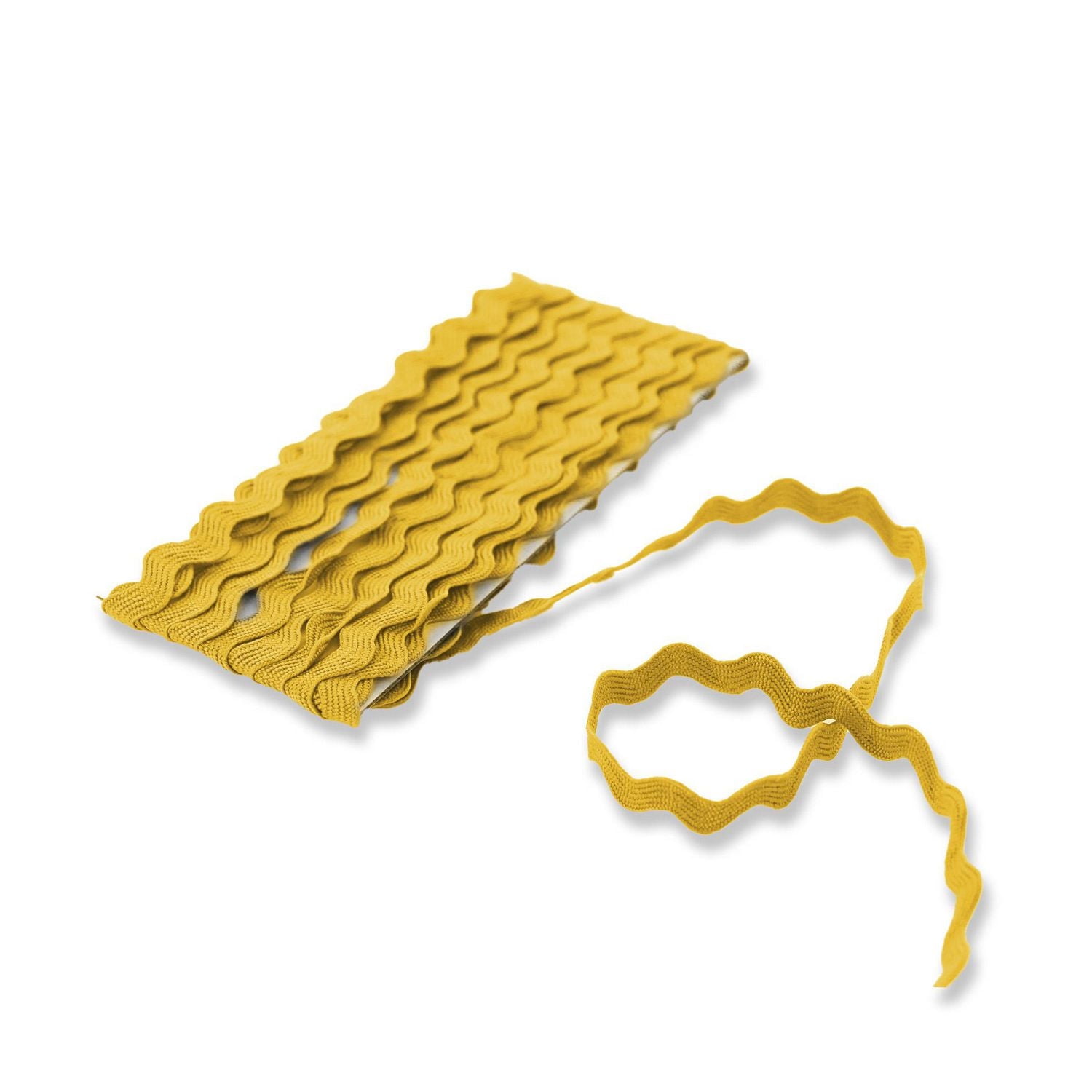 UNIQUE Medium Rick Rack Trim — 6 mm × 2.3 m, Gold/Yellow Polyester, 6 mm x 2.3 m