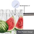 thumbnail image 5 of Watermelon Valance Curtain for Kitchen Summer Cute Cartoon Watercolor Fruit Window Valance for Living Room Bedroom, Kitchen Valance Rod Pocket Window Decor Curtain 54 by 18 in, 1 Panel, 5 of 6