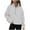 Gray, variant on Spring Tops for Women Womens Tops Long Sleeve Fall Plus Half Zip Cropped Hoodies Fleece Quarter Zip Up Pullover Sweatshirts Winter Clothes Stand Collar Sweater Coat