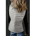 thumbnail image 2 of Women's Silvery Plush Collared Quilted Zipped Puffer Vest for Casual Layering | [ZhiHiMeRi] | (US 20-22)2XL, 2 of 12