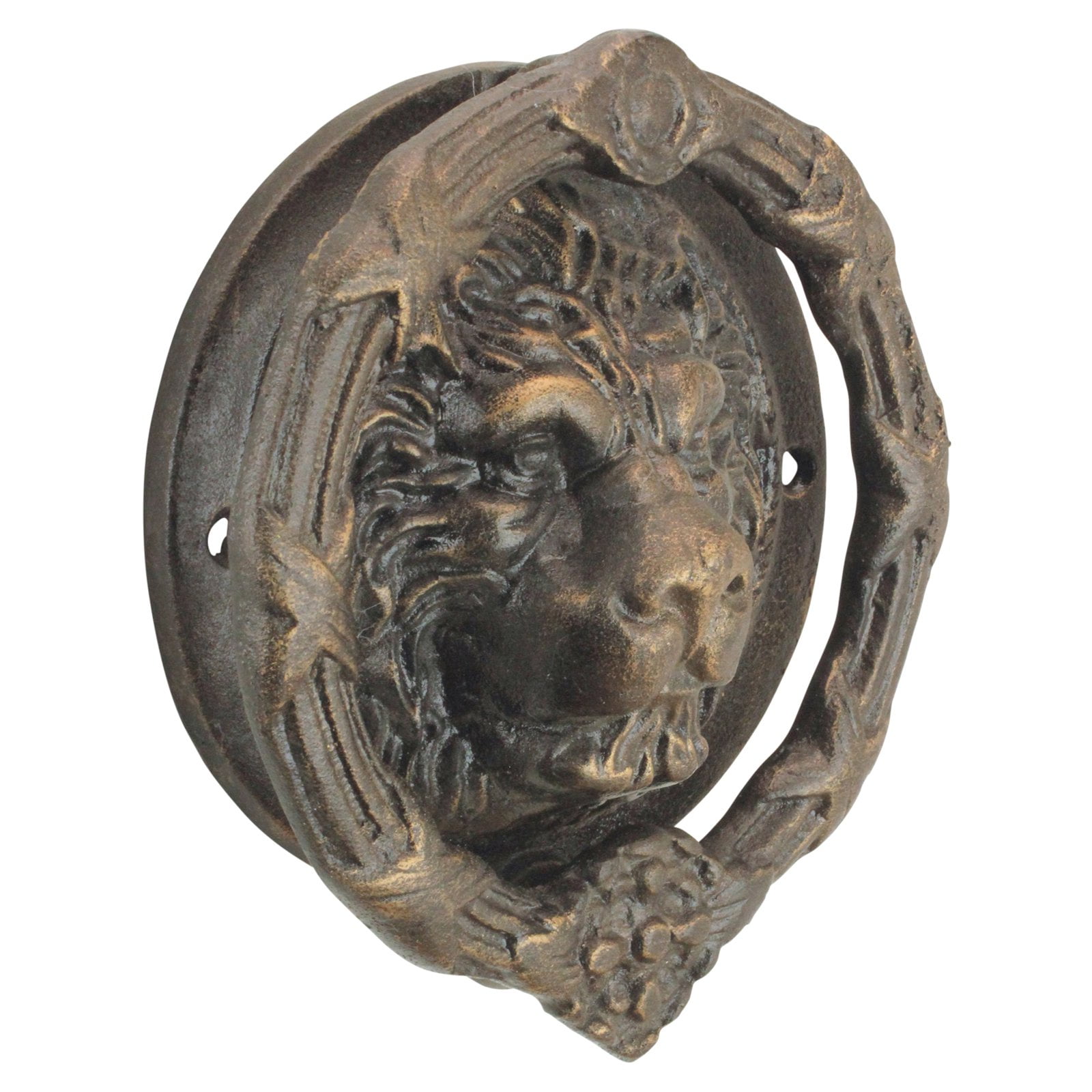 Design Toscano Pride of the Lions Foundry Cast Iron Lion Door Knocker 