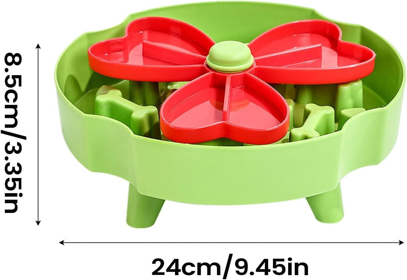 Slow Feeder Dog Bowl, Flower Shape, Rotating, Detachable, Non Slip, for Dogs Cats