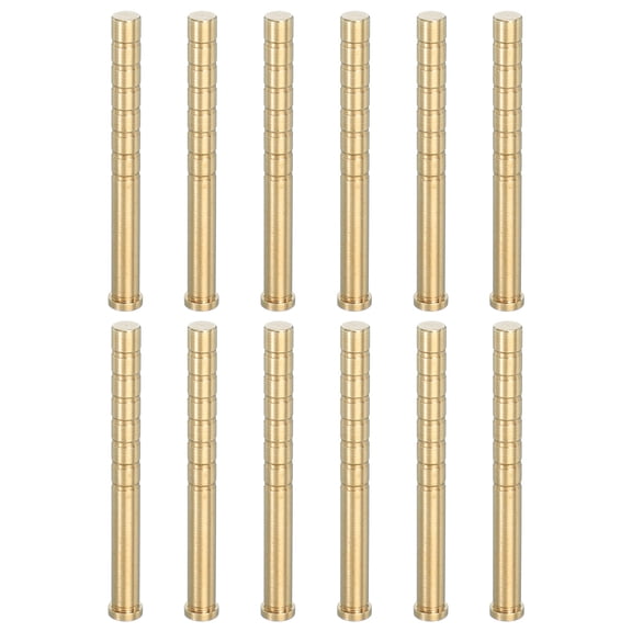 200 Grain Archery Arrow Brass Insert Insert Screw Copper Brass Arrow for .244/ 6.2mm Carbon Arrows, 12 Pack
