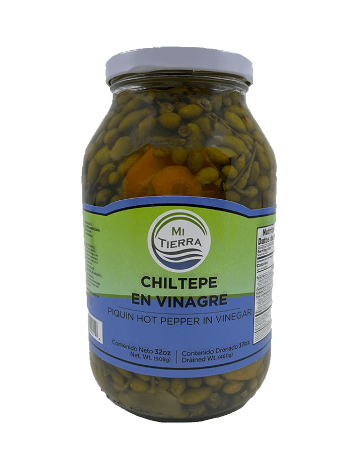 MI TIERRA - Chiltepe in Vinegar 32oz - Chiltepe en Vinegar - Pack of 2