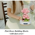 thumbnail image 4 of Flower Bouquet Set Rotating Music Box DIY Friends Set Botanical Collection Flowers Bonsai Tree Building Blocks Valentine's Anniversaries New Year Birthday Gift for Women Friends(Pink Rose), 4 of 7