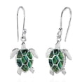 thumbnail image 1 of Pendientes GemStar USA de plata de ley con forma de tortuga con forma de abulón, 1 of 3