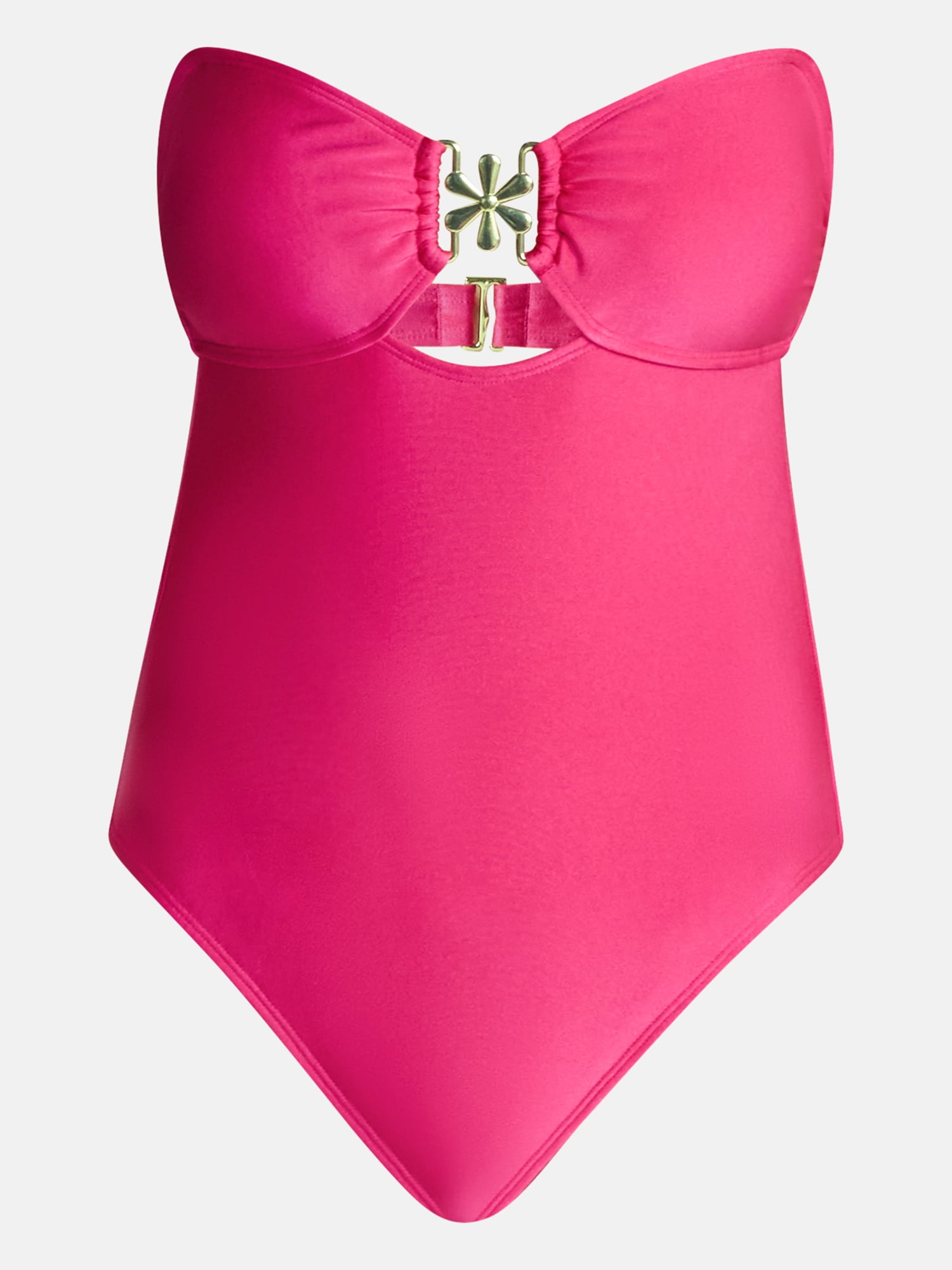 No Boundaries Bandeau Extra Cheeky Swim One Piece, Women’s XXS-XXL
