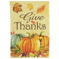 thumbnail image 2 of Northlight Pumpkins and Leaves "Give Thanks" Fall Harvest Outdoor Garden Flag - 18" x 12.5", 2 of 5