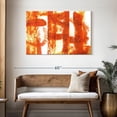 thumbnail image 3 of Elephant Stock Orange Abstract Wall Art - Horizontal Canvas Wall Art - Living Room Wall Decor - Abstract Canvas - Orange And White Decor - 45" x 30", 3 of 8