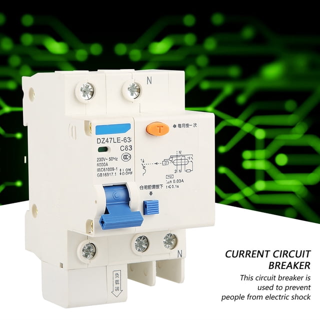 Disyuntor diferencial de corriente residual RCCB DZ47LE‑63 1p N C63 230 V 63 A 30 mA