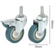 thumbnail image 4 of 4pcs Duty 75mm Swivel C With Brake Ty Casters Wheels For Furniture, 4 of 5