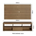 thumbnail image 3 of Mueble Mesa Para Tv Rack Madesa Orlando y Panel Hasta 65, 3 of 5