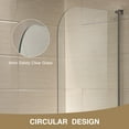 thumbnail image 3 of Topbath 55"X31" Bath Shower Door 1/4" Clear Glass Pivot Radius Frameless Chrome, 3 of 6