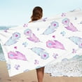 thumbnail image 6 of Zatoumnr Fashion Printed Beach Towel, Sky Flower Design, Microfiber Bath Towel, Beach Cushion, Shawl for Wiping Sweat 32"x63" Vacation Necessities Gifts Swim Towels, 6 of 8