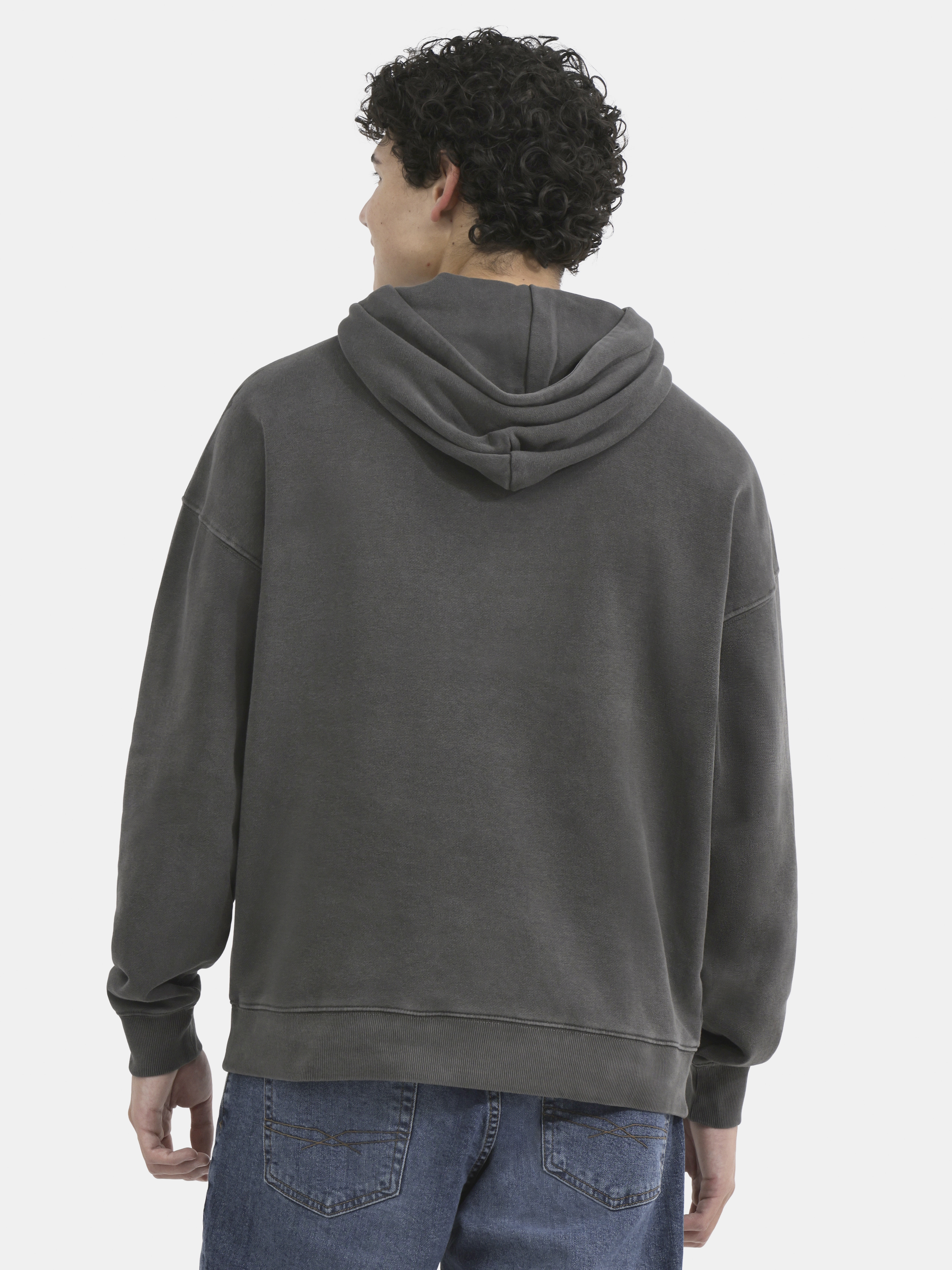 No Boundaries All Gender Oversized Graphic Hoodie with Long Sleeves, Men's and Big Men’s
