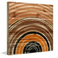 thumbnail image 2 of "Orange Rings" Painting Print on Natural Pine Wood, 2 of 7