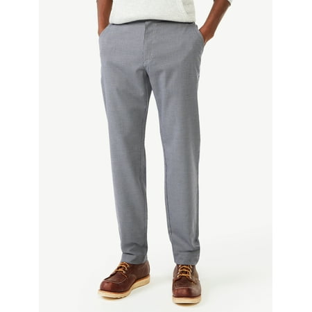 Free Assembly Men's Mini Plaid Tapered Pants