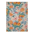 thumbnail image 1 of Outdoor Washable Pensacola Ivory & Orange 5' x 7' Area Rug, 1 of 9
