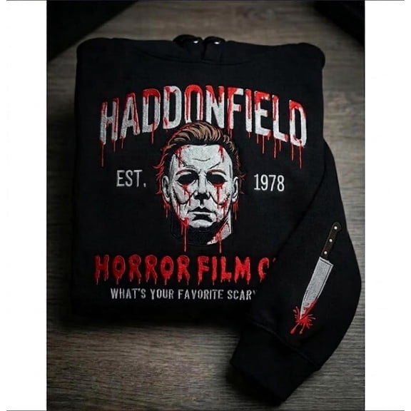Myers Embroidered addonfield Horror Film Club, Sweatshirt