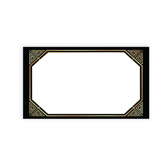 Koyal Wholesale Gold Art Deco Place Cards for Wedding Party Tables, Seating Name Place Cards for Holders, 60 Pack