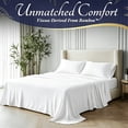 thumbnail image 2 of 4Pcs Bamboo Cooling Bedding Set, Extra Deep Pocket Breathable Sheets for Hot Sleepers, Pillowcases, Flat Sheet & Fitted Sheet, Perfect Family Gift, 2 of 8