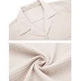 thumbnail image 2 of Short Sleeve Men Solid Turn-Down Collar Casual Button Blouse, 2 of 2