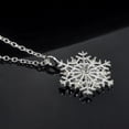 thumbnail image 5 of Moda Cristal Navidad Xmas Mujeres Copo de Nieve Gargantilla Collar Joyería Collares Colgantes, 5 of 5