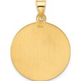 thumbnail image 3 of 14k Polished and Satin Solid St Michael Medal Yellow Gold Material Ethereal Chic Classic A classic choice for celebrating love and achievement, 3 of 4