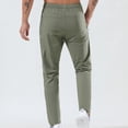 thumbnail image 4 of WRKEKC Casual Pants for Men Solid Color Stretch Lightweight Breathable Loose Fit Trousers Comfortable Daily Outdoor Summer Casual Pants, 4 of 9
