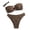 Coffee, variant on Women's Bikini Sets Beaded Cut Out Crochet Knit Tropical Bathing Suits 2 Piece Swimsuits