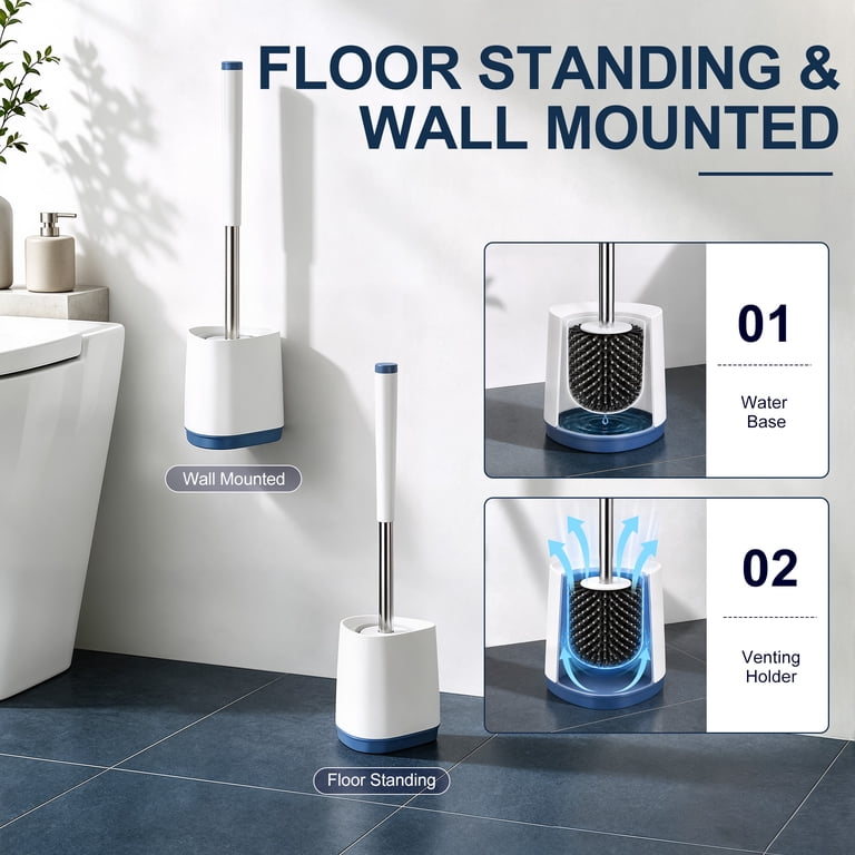DSOOLO Toilet Brush and Ventilated Caddy Holder Set photo 4