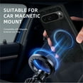 thumbnail image 6 of Allytechgroup Magnetic for Google Pixel 9 / 9 Pro Case, Compatible with MagSafe Support Magnetic Car Phone Mount PU Leather Slim Phone Case for Women Men for Google Pixel 9 / 9 Pro, Black, 6 of 9