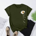 thumbnail image 4 of Busydd Womens Summer Tops Casual Round Neck Short Sleeve T-Shirt Tops Fashion Floral Basic Loose Fit Tees, 4 of 6