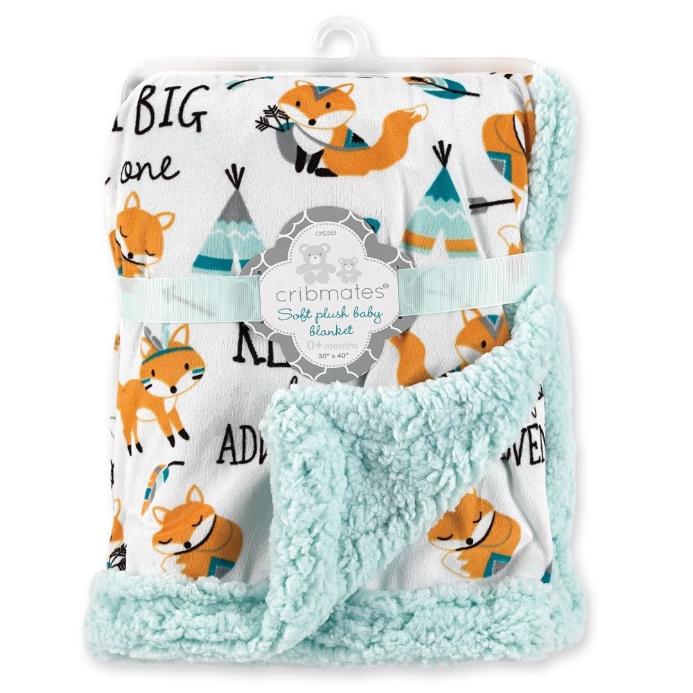 Cribmates Soft Plush Baby Blanket Baby Fox
