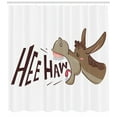 thumbnail image 3 of Ambesonne Donkey Shower Curtain, Cartoon Funny Braying Animal, 69"Wx84"L, Brown Pink and White, 3 of 3