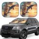 thumbnail image 1 of Balery Sailing Dancing Dolphin Parasol para parabrisas de coche de 2 piezas | Parasol plegable para parabrisas delantero de coche para la mayoría de sedanes-Small, 1 of 6