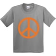 thumbnail image 3 of Inktastic Funky Orange Peace Sign Youth T-Shirt, 3 of 5