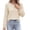 #5Beige, variant on Womens Long Sleeve Textured Tee Bishop Sleeve Round Neck Cute Top