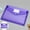 Purple, variant on Clearance! Denhf Plastic Expanding File Folder, Transparent Envelopes with Snap Button Closure and Label, Waterproof Document Folder Fit Letter Size, Accordion File Pouch, 14.6x11 Inch, Blue