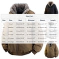 thumbnail image 3 of Mens Winter Coat Thick Sherpa Lined Luxury Fluffy Parka Jacket Stand Collar Zip Up Thermal Heavy Outwear Jackets, 3 of 6