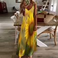 thumbnail image 3 of Sunflower Design Sleeveless Dress Woman Fashion Long Dresses Women's Summer Suit Dress 2025, 3 of 7