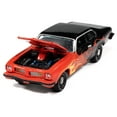 thumbnail image 3 of 1974 Pontiac GTO Black and Red with Flame Graphics "Black with Flames" Series 1/64 Diecast Model Cars by Johnny Lightning, 3 of 4