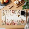 thumbnail image 2 of Eucalyptus Leaves Placemats Set of 6 Farmhouse Idyllic Flowers Floral Leaaf Place Mats Indoor Wipeable Table Mats Washable Cloth Dining Table Placemats for Kitchen Holiday Party Home Decor 13x19 Inch, 2 of 9