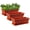 Red, variant on 3 Pack Plastic Window Box Planters, 17 inches Rectangular Window Planters Plant Boxes Planter Flower Containers with Tray for Balcony, Windowsill, Garden Christmas Decorations (Terracotta)