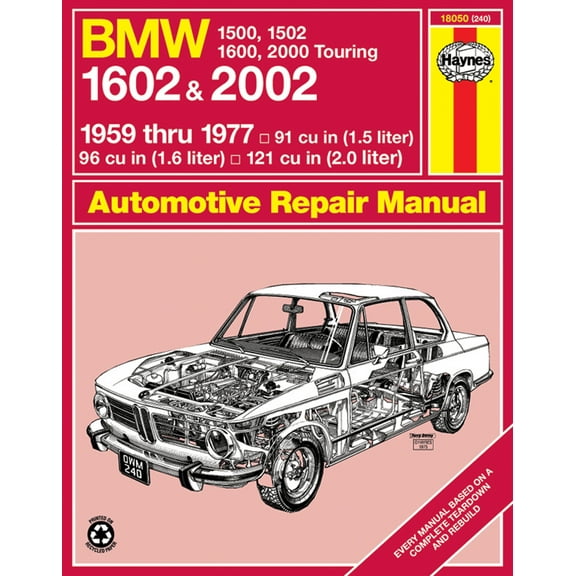 BMW 1500,1502,1600,1602,2000 & 2002, (59-77) Haynes Repair Manual ^