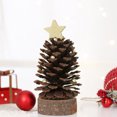 thumbnail image 4 of Billuyoard Mini árbol de Navidad, cono de pino, fiesta, decoración de Año Nuevo, accesorios de escena, hogar, Hotel, oficina, cafetería, Bar, adorno Kits de decoración para fiestas Oro Billuyoard HA069012-02, 4 of 6