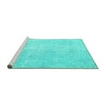 thumbnail image 2 of Ahgly Company Machine Washable Indoor Rectangle Abstract Turquoise Blue Contemporary Area Rugs, 5' x 8', 2 of 4
