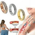 thumbnail image 1 of Anillo giratorio termogénico de moissanita Vikanda: anillos giratorios para mujeres con ansiedad, 1 of 4