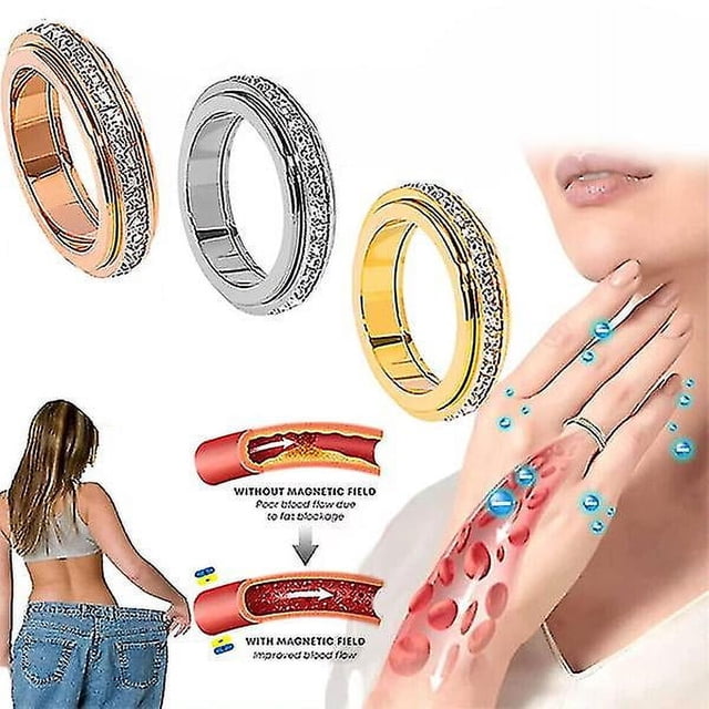 Anillo giratorio termogénico de moissanita Vikanda: anillos giratorios para mujeres con ansiedad