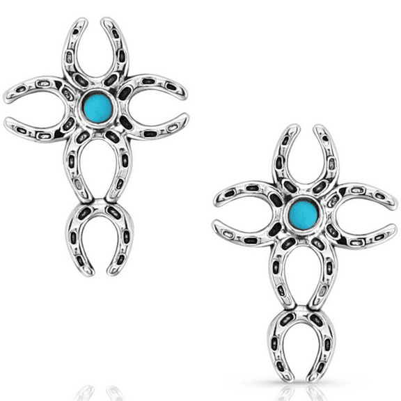 Montana Silversmiths Faith Never Fails Horseshoe - Accessories Jewelry Earrings - Er5650